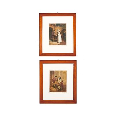 Coppia di Stampe in Cornice “ Personaggi “