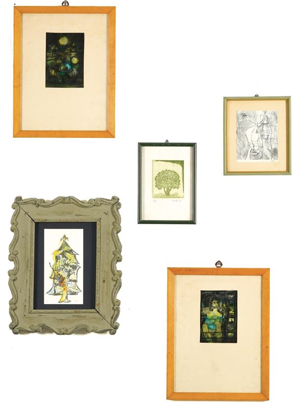 Lotto composto da cinque opere