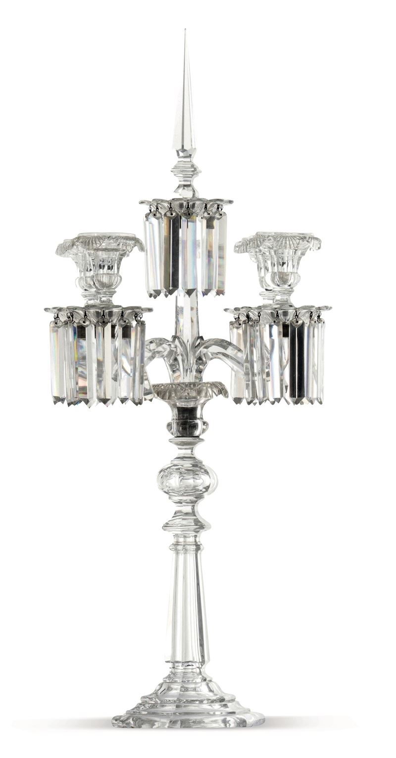 Candelabro in cristallo a quattro luci. XX secolo  - Asta Sei Secoli di Arti e Arredi - III - Cambi Casa d'Aste