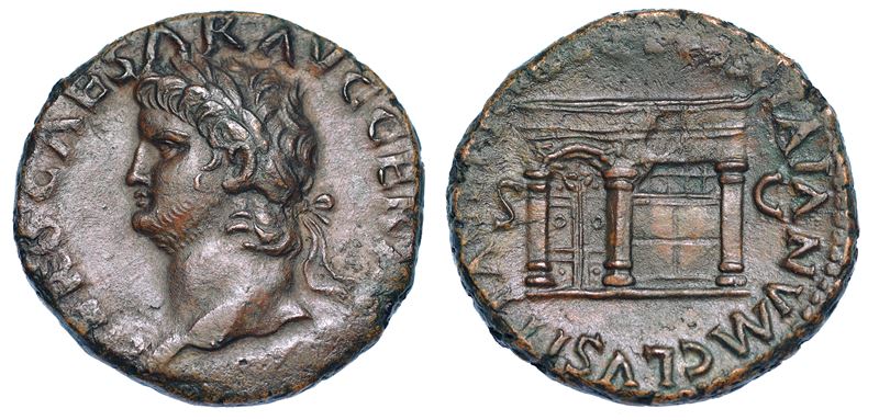 NERONE, 54-68. Asse, anno 65. Roma.  - Auction Numismatics - Cambi Casa d'Aste