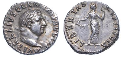 Vitellio, Aprile-dicembre 69. Denario.