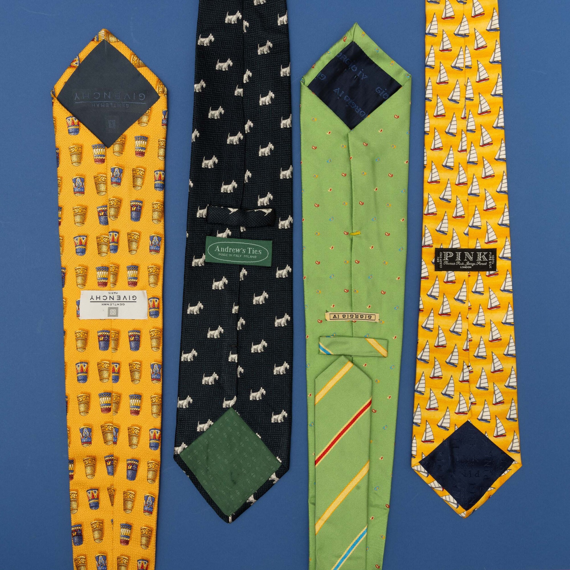 Lotto di 4 Cravatte Vintage