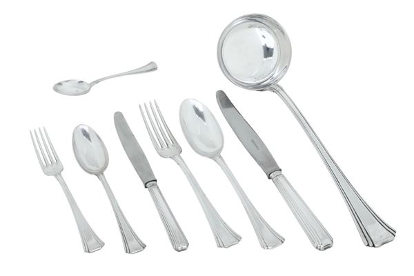 Servizio di posate. Argenteria italiana del XX secolo, argentiere Cesa, Alessandria