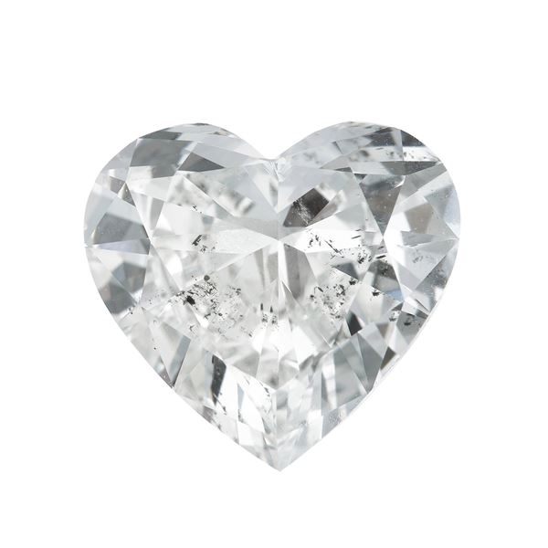 Heart-cut diamond weighing 5.01 carats, color G, clarity SI2, fluorescence none. Gemmological Report  [..]