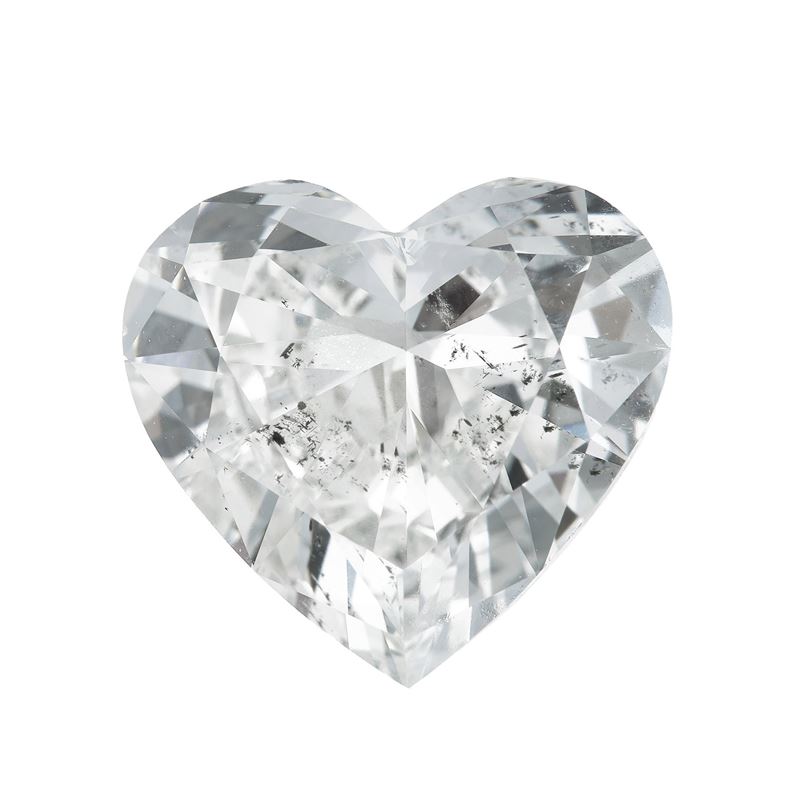 Heart-cut diamond weighing 5.01 carats, color G, clarity SI2, fluorescence none. Gemmological Report HRD Antwerp n. 12004595008  - Auction Fine Jewels - Cambi Casa d'Aste