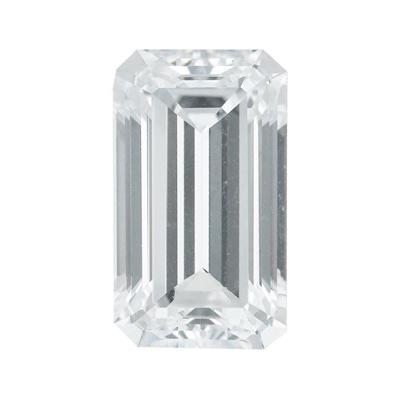 Emerald-cut diamond weighing 4.06 carats, color D, clarity IF, fluorescence none. Gemmological Report  [..]