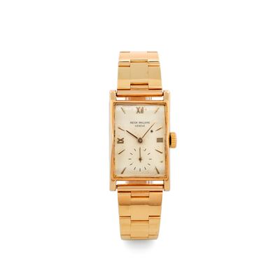 "parentesi Graffa" Ref 1588 in Oro Rosa 18k, Quadrante Argentè Piccoli Secondi, Circa 1950