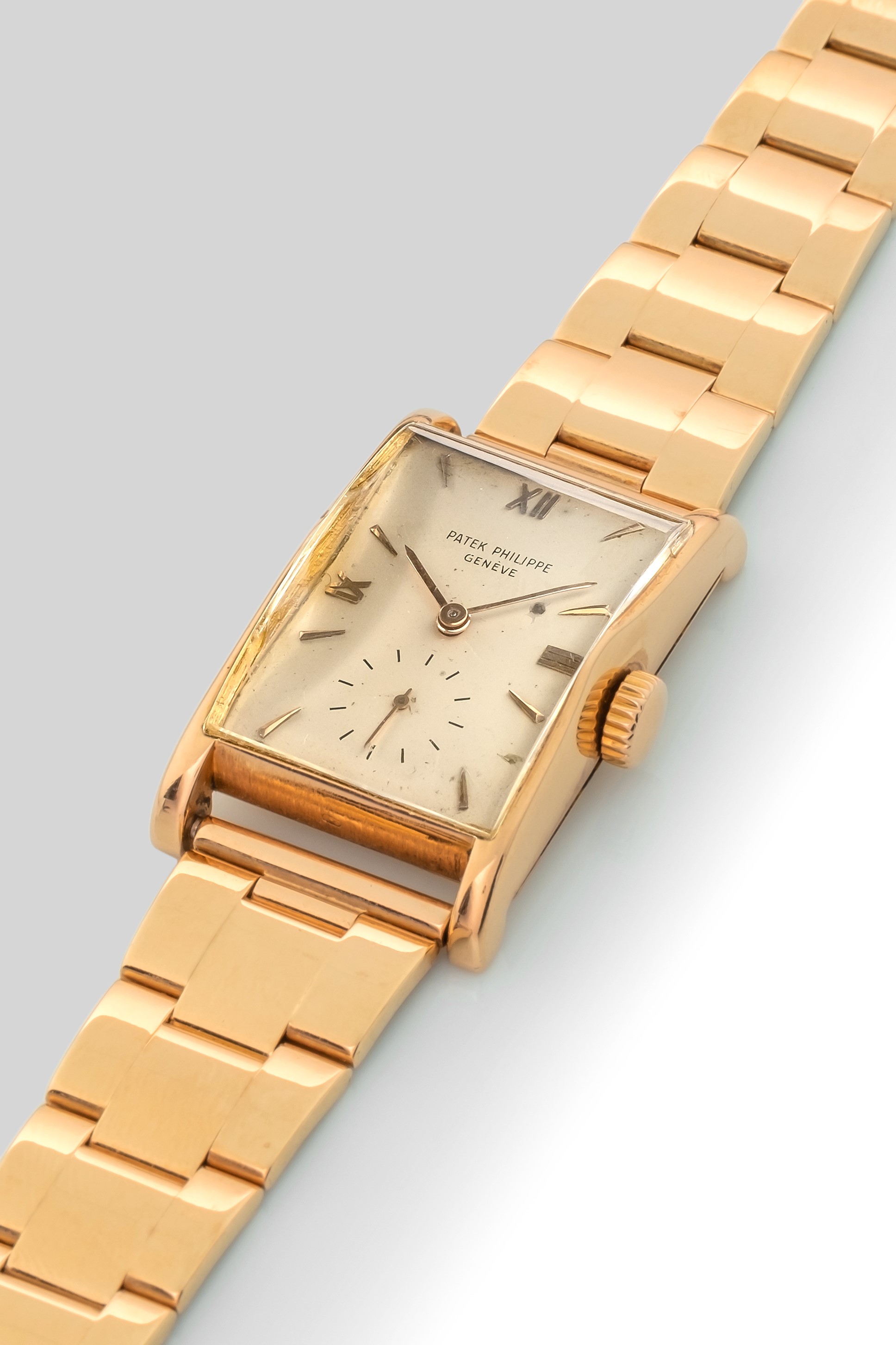 Patek Philippe - "parentesi Graffa" Ref 1588 in Oro Rosa 18k, Quadrante Argentè Piccoli Secondi, ...