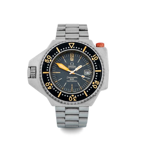 Seamaster Ploprof 600 ref ST 166.0077 in acciaio, ghiera in bachelite girevole e pulsante per sblocco  [..]