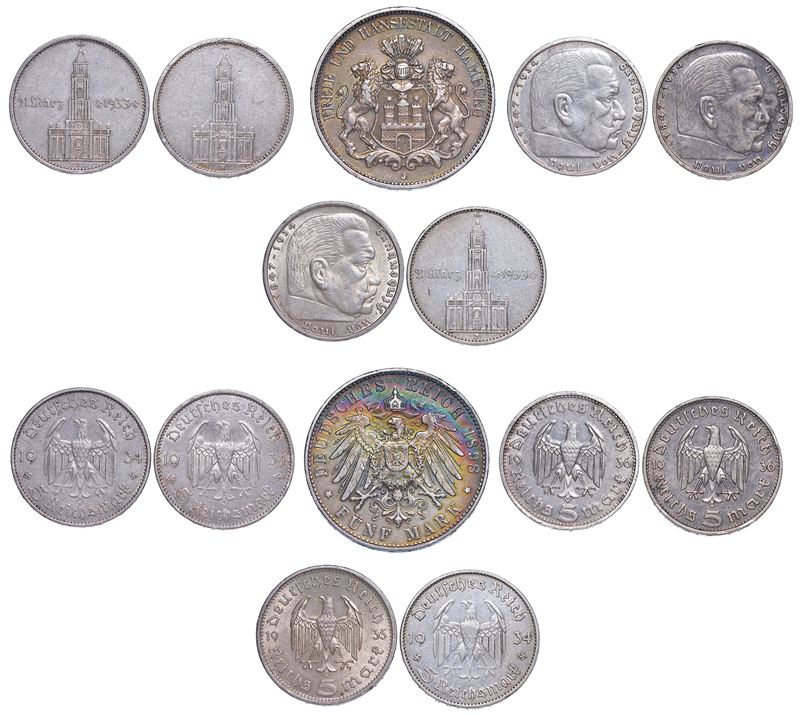 GERMANIA. Lotto di sette monete.  - Auction Numismatics - Cambi Casa d'Aste