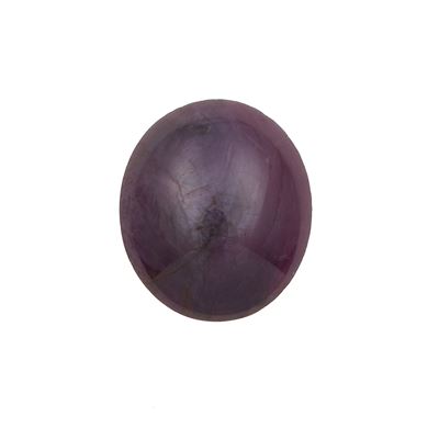Corindone Naturale Stellato Taglio Ovale, Cabochon, di Ct 9.20, Nessuna Indicazione di Trattament...