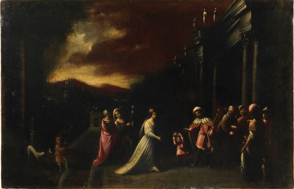 Scuola del XVII secolo La regina di Saba