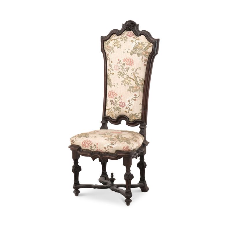 Sedia Luigi XIV in legno intagliato. XVIII secolo  - Asta Antiquariato - Cambi Casa d'Aste