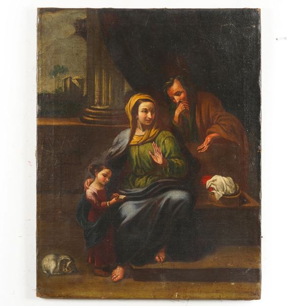 Scuola del XVII secolo L’Educazione della Vergine