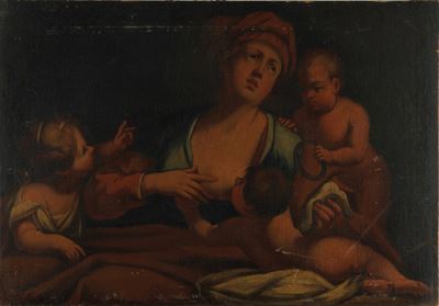Scuola del XVII Secolo Allegoria della Carità