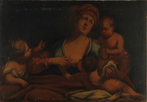 Scuola del XVII secolo Allegoria della Carità