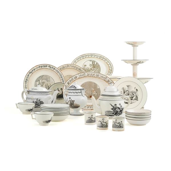 Parte di servizi da tavola. Inghilterra, Italia, Francia, diverse manifatture, verso la fine del XIX secolo - inizi del XX secolo.