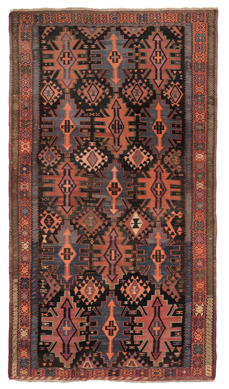 Kilim Caucaso inizio XX secolo  - Auction Fine Carpets and Rugs - Cambi Casa d'Aste