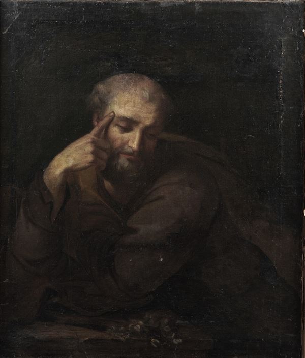 Scuola del XVII secolo Il sonno di San Giuseppe