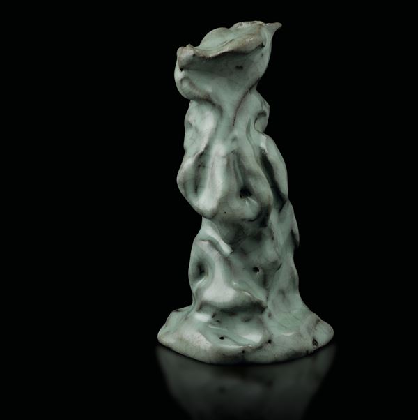 Figura di montagnetta in porcellana Jun Ware, Cina, XIX secolo