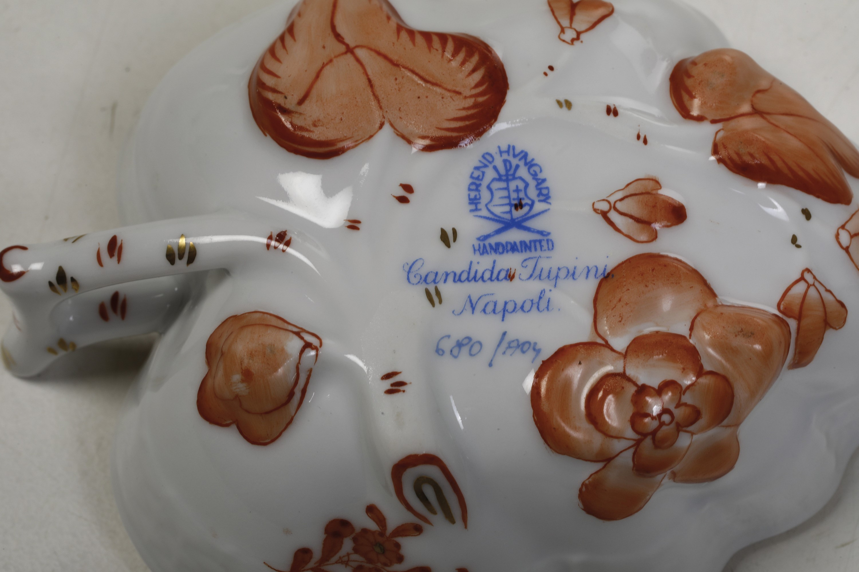 Servizio Tête-à-tête da Caffè "appony Orange"ungheria, Manifattura Herend, Metà del XX Secoloper ...