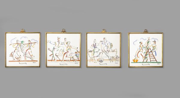 Gio Ponti - Richard Ginori,  San Cristoforo, Milano 1935 ca