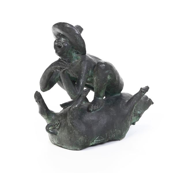 Fonditore del XX secolo Ragazzo con cappello