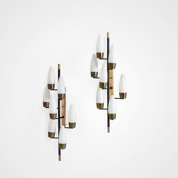 Stilnovo - Due grandi lampade a parete.