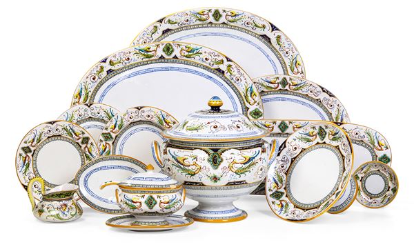 Servizio da tavola “a grottesche” Faenza, Manifattura di Paolo Zoli, 1919-1930 