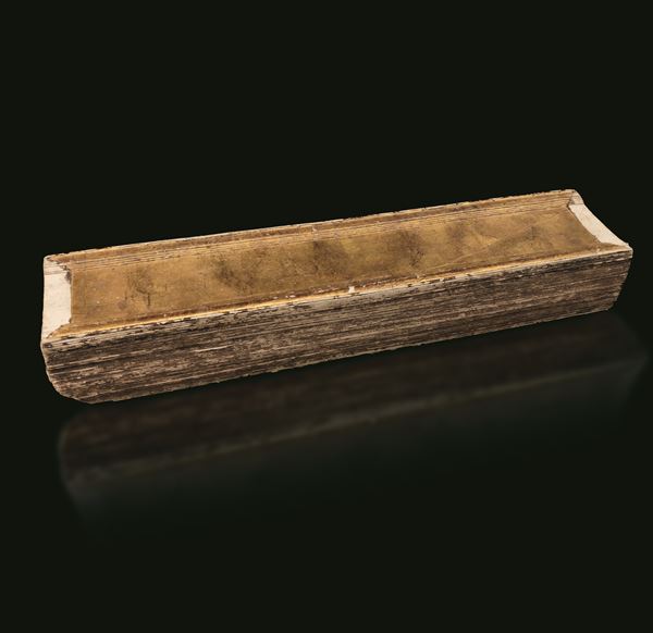 Buddhist manuscripts in Khmer with drawings of characters and deities, folded in on itself 51 times, Cambodia, 19th century