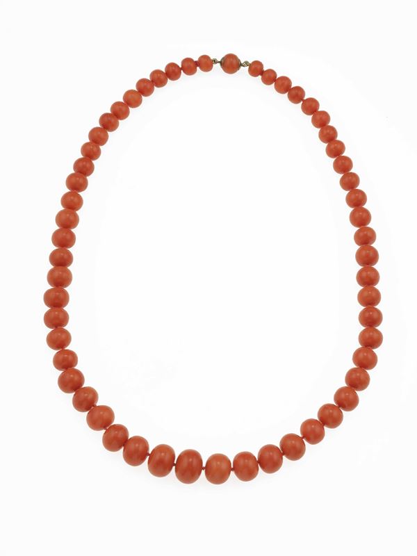Coral and gold necklace