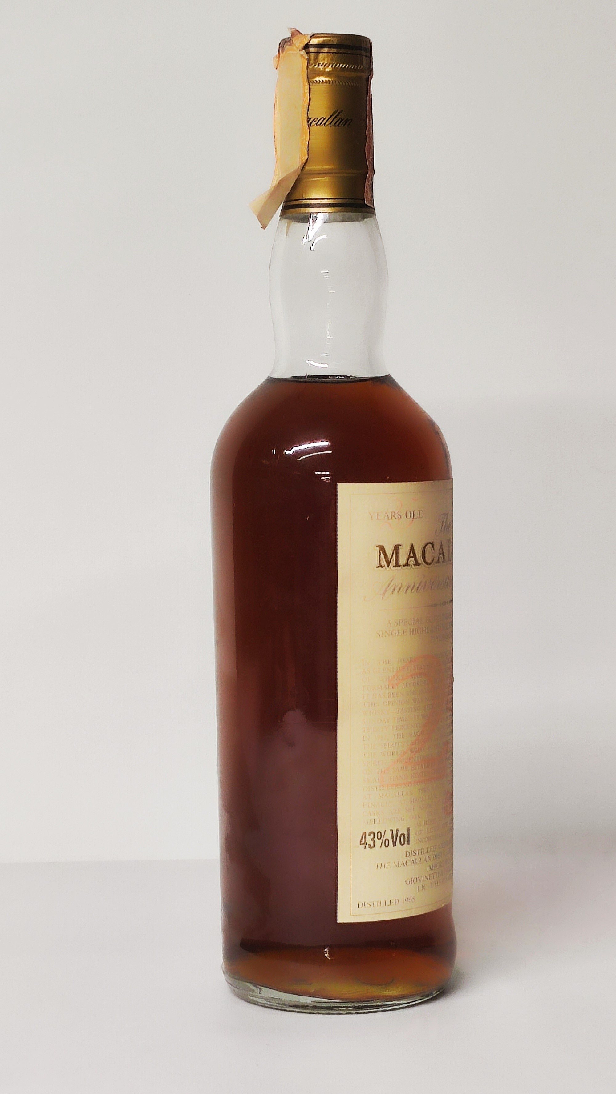 The Macallan Anniversary 25 Years Old 1965, Single Highland Malt Scotch Whisky
