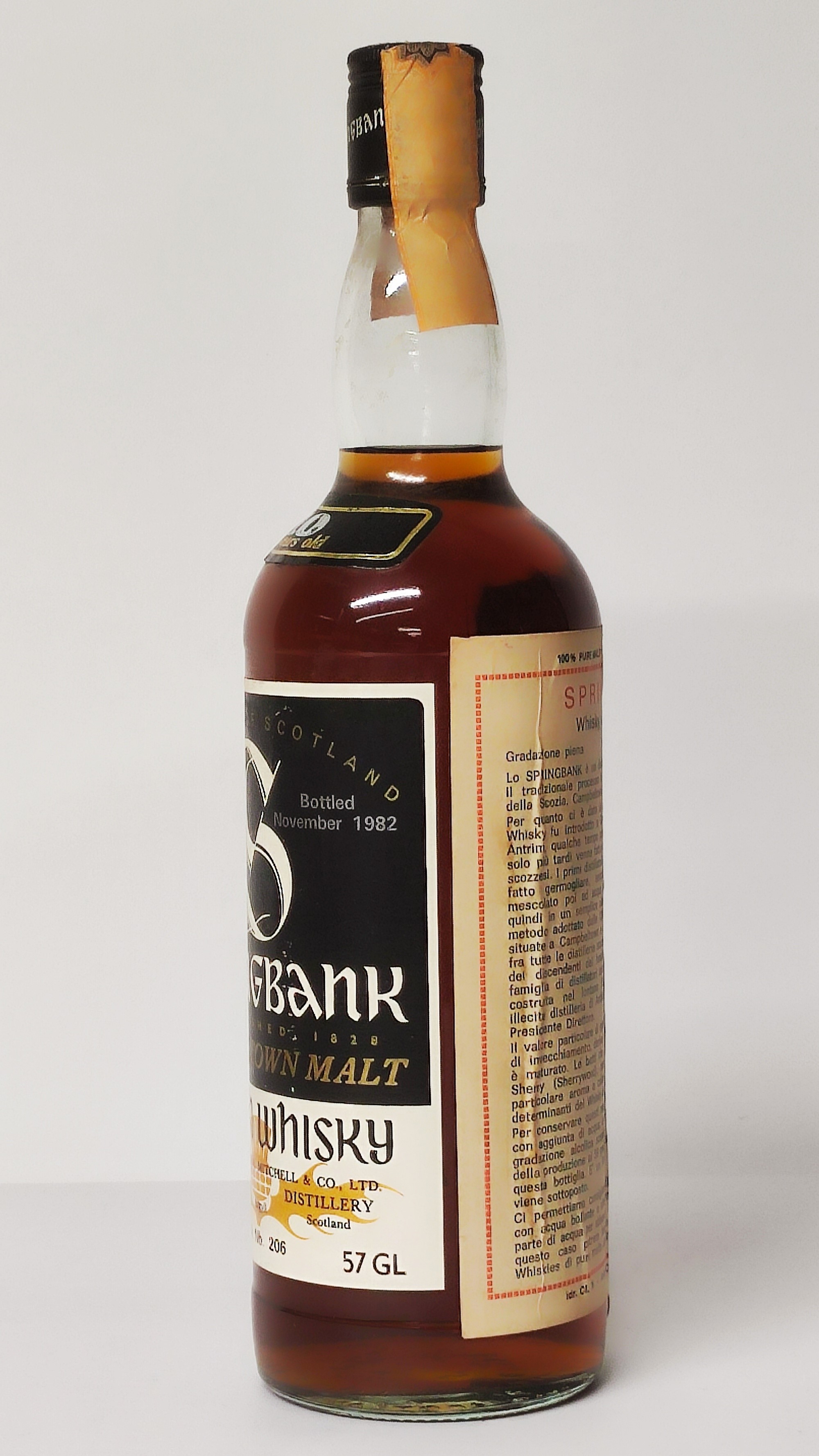 Springbank 10 Years Old 1972, Campbeltown Malt Scotch Whisky