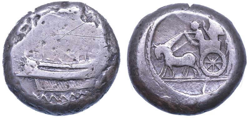 SIDONE. BAALSHALLIM II, 386-372 a.C. Doppio Shekel.  - Auction Numismatics - Cambi Casa d'Aste