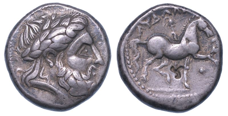 IMITAZIONI CELTICHE DEL DANUBIO. Tetradracma, III-II sec. a.C.  - Auction Numismatics - Cambi Casa d'Aste