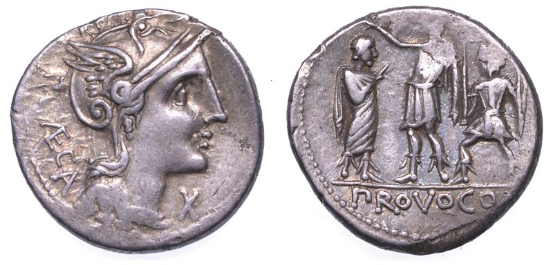 PORCIA. P. Porcius Laeca, 110-109 a.C. Denario.  - Auction Numismatics - Cambi Casa d'Aste