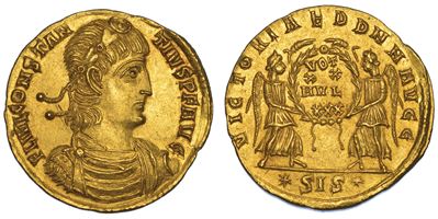 Costanzo II, 337-361. Solido. Siscia.
