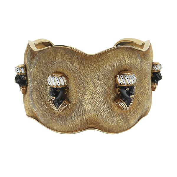 Gold and enamel bracelet