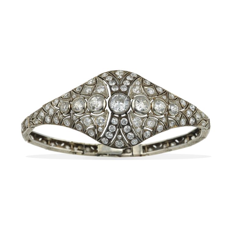 Old-cut diamond and low-karat gold bracelet  - Auction Fine Jewels - Cambi Casa d'Aste