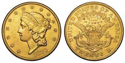 Usa. Republic. 20 Dollars “liberty Head” 1876. Zecca di San Francisco, California.