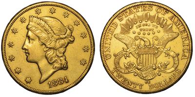 Usa. Republic. 20 Dollars “liberty Head” 1884. Zecca di Carson City, Nevada.