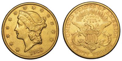 Usa. Republic. 20 Dollars “liberty Head” 1885. Zecca di San Francisco, California.