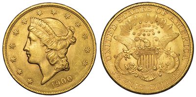 Usa. Republic. 20 Dollars “liberty Head” 1900. Zecca di Philadephia, Pennsylvania.