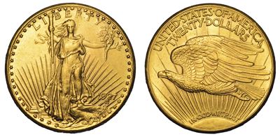 Usa. Republic. 20 Dollars “st. Gaudens” 1927. Zecca di Philadephia, Pennsylvania.