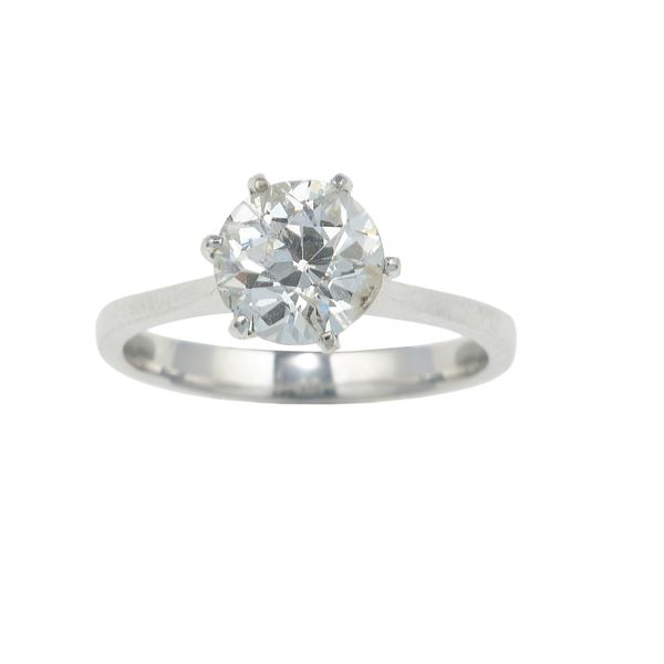 Anello con diamante di vecchio taglio di ct 1.20 circa