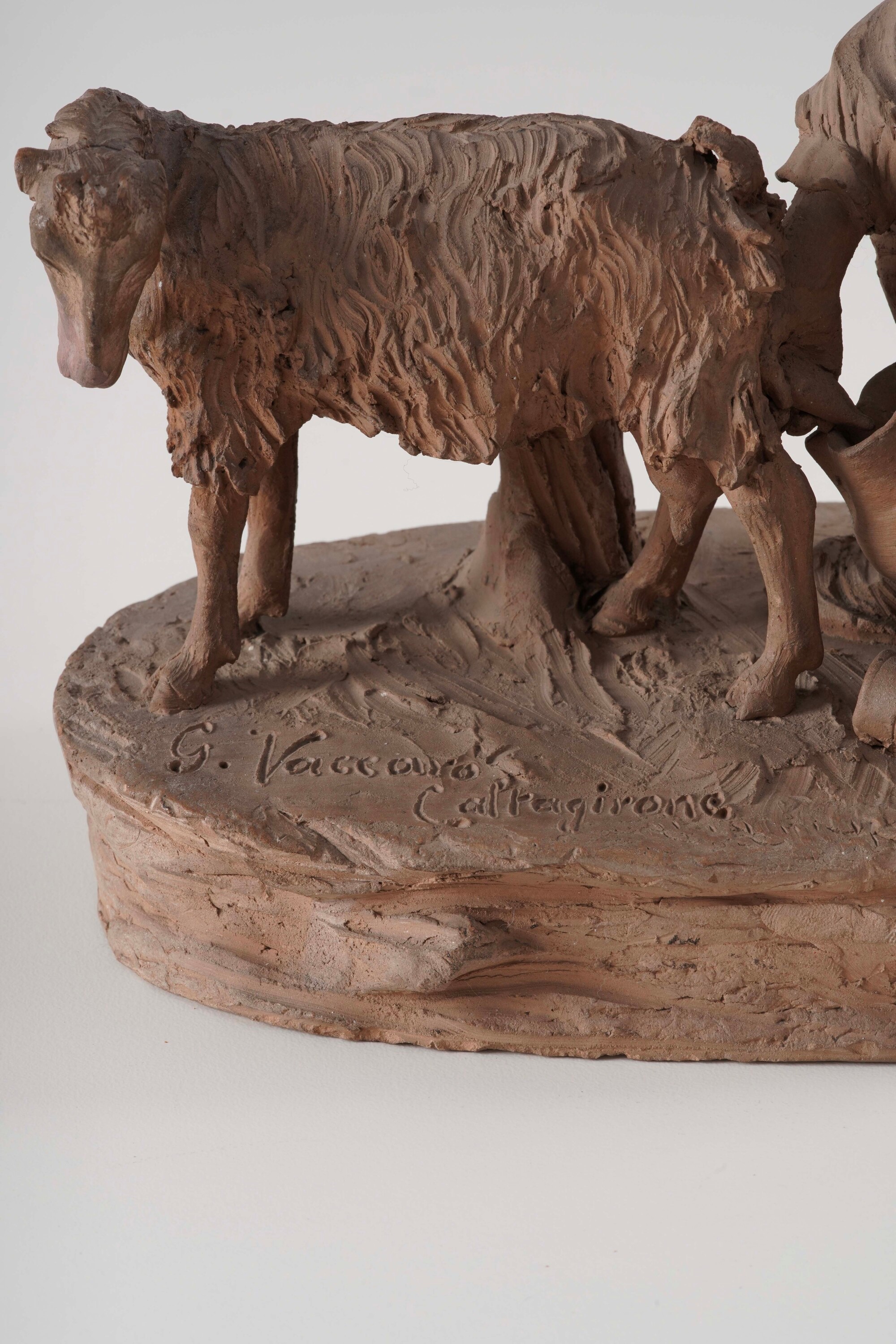 Scultore di fine XIX-inizio XX secolo, Pastore con armento