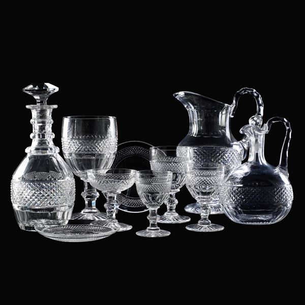 Servizio di calici "Trianon" Francia, Manifattura Saint Louis, XX secolo 