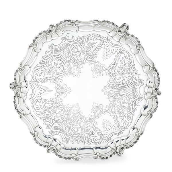 Salver. Londra 1846, argentiere C. Reley & G. Storer