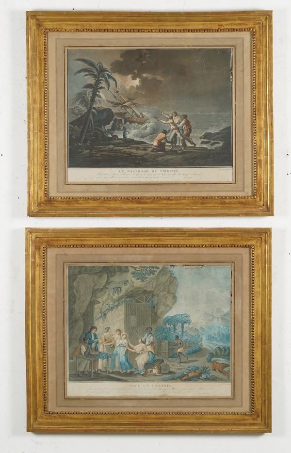 Due incisioni “Le Naufrage de Virginie” e “Paul e Virginie”