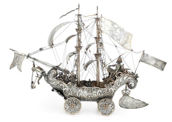 Grande veliero. Probabilmente Germania XIX secolo, marchi consunti di difficile lettura